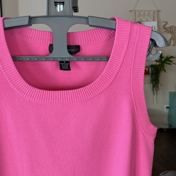 Cable & Gauge Hot Pink Ribbed Knit Sweater Vest Size Small - Picture 11 of 17